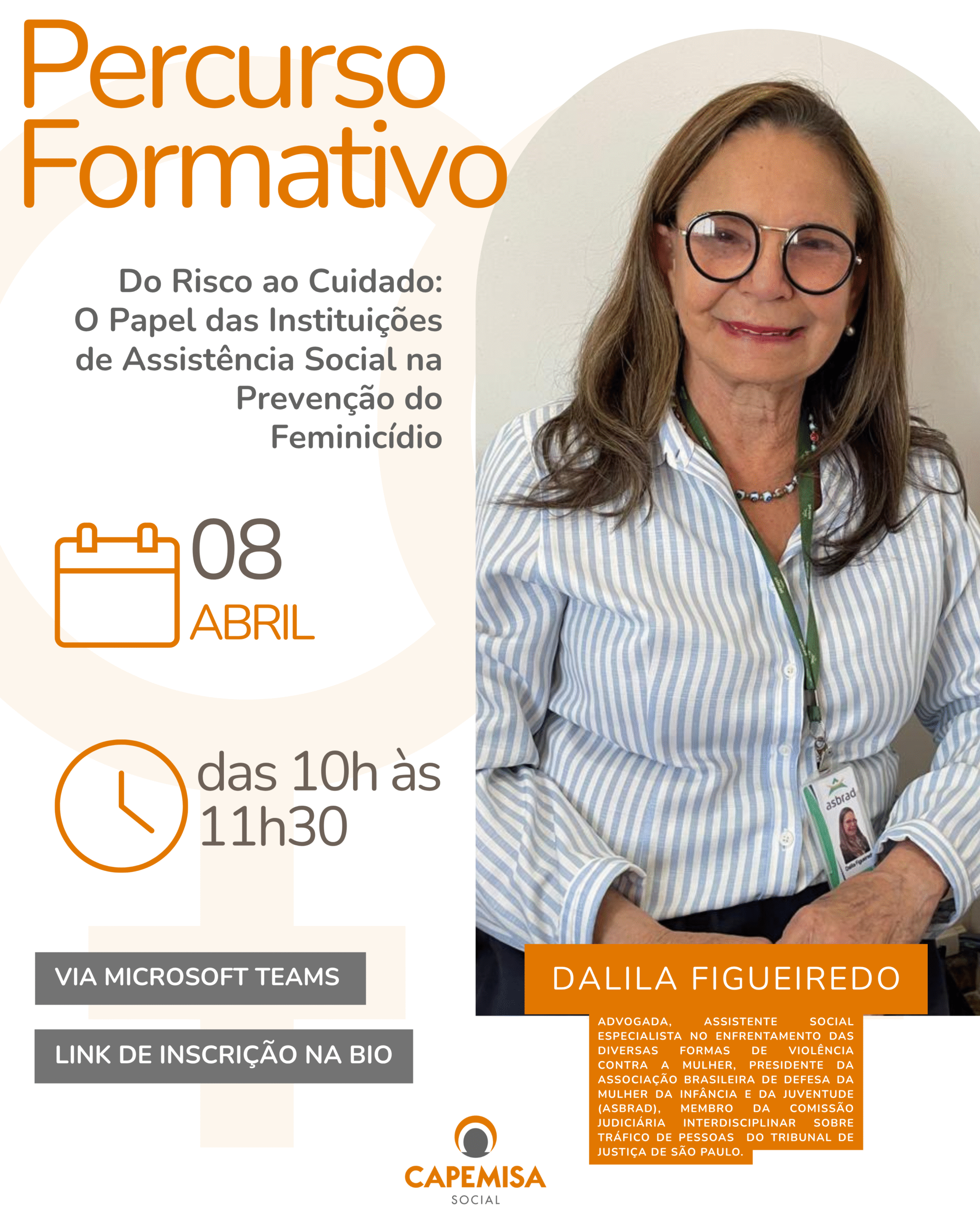 Percurso Formativo – “Do Risco ao Cuidado: O Papel das Instituições de Assistência Social na Prevenção do Feminicídio “